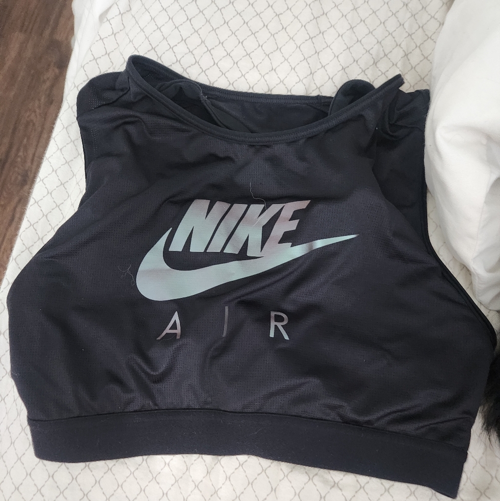 Nike Air Black and Gray Crop Top